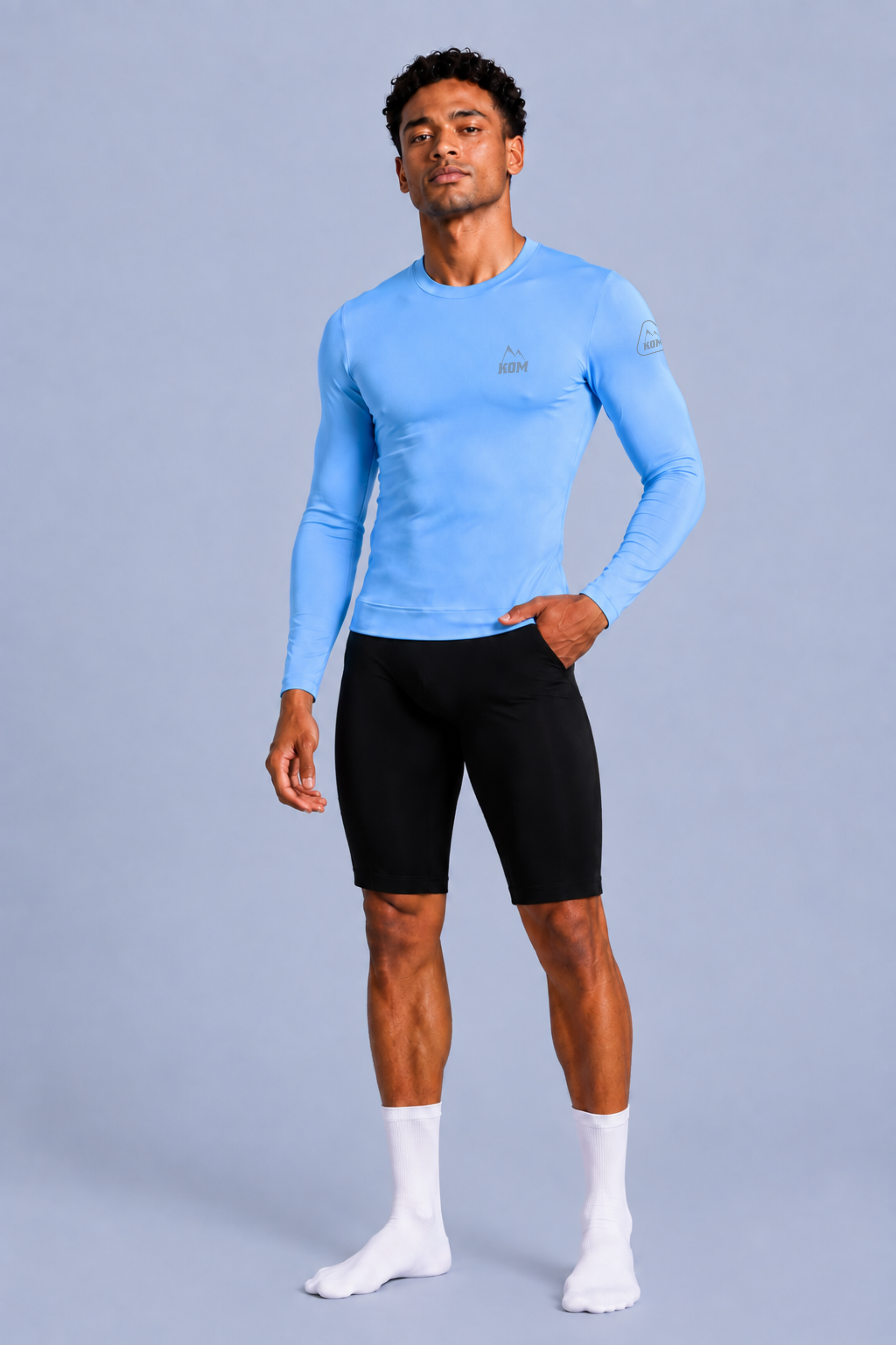 Jersey Manga Larga Sin Cremallera Hombre - Ciclismo