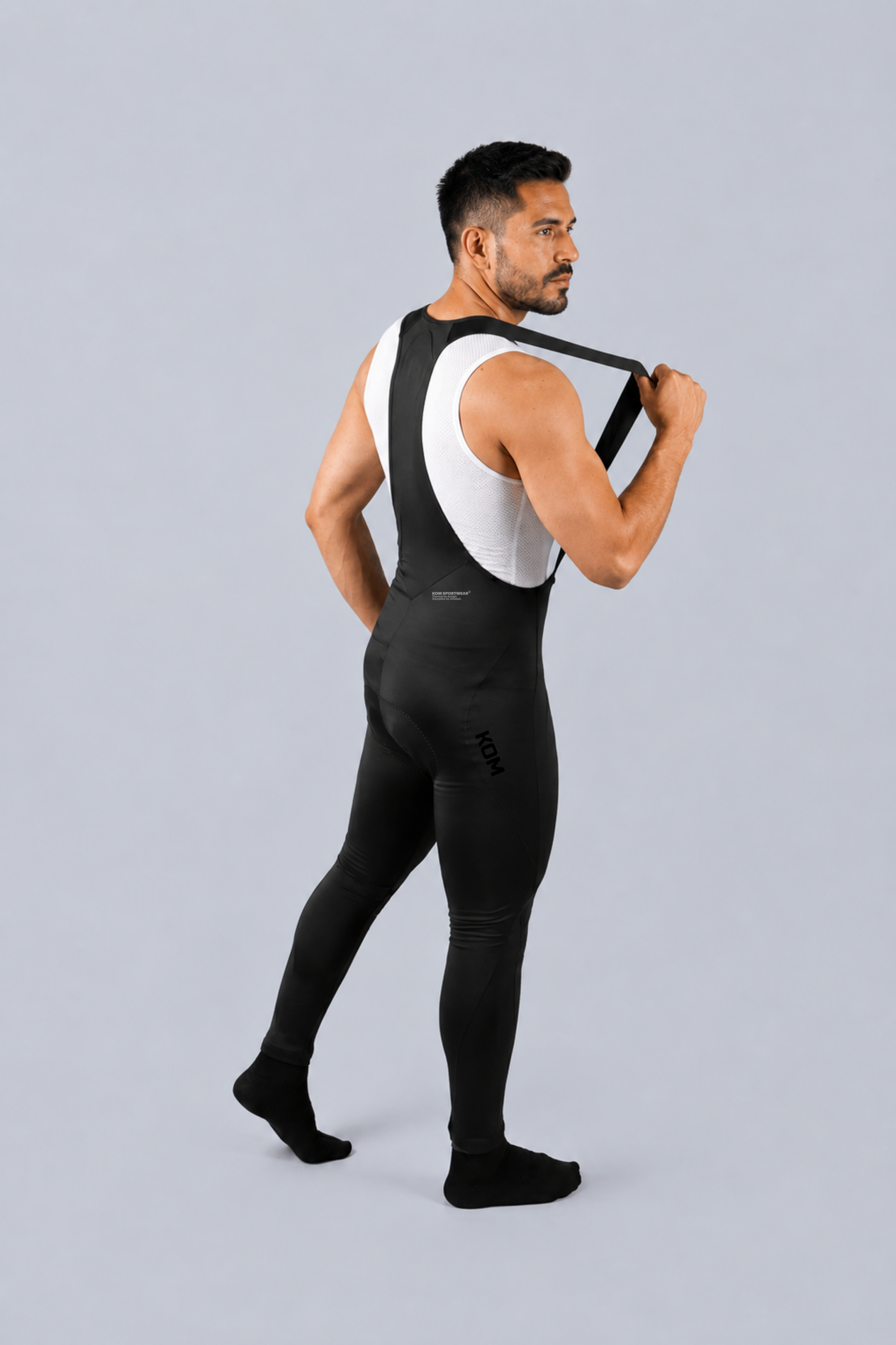 Lycra badana de ciclismo Pantalón térmica hombre