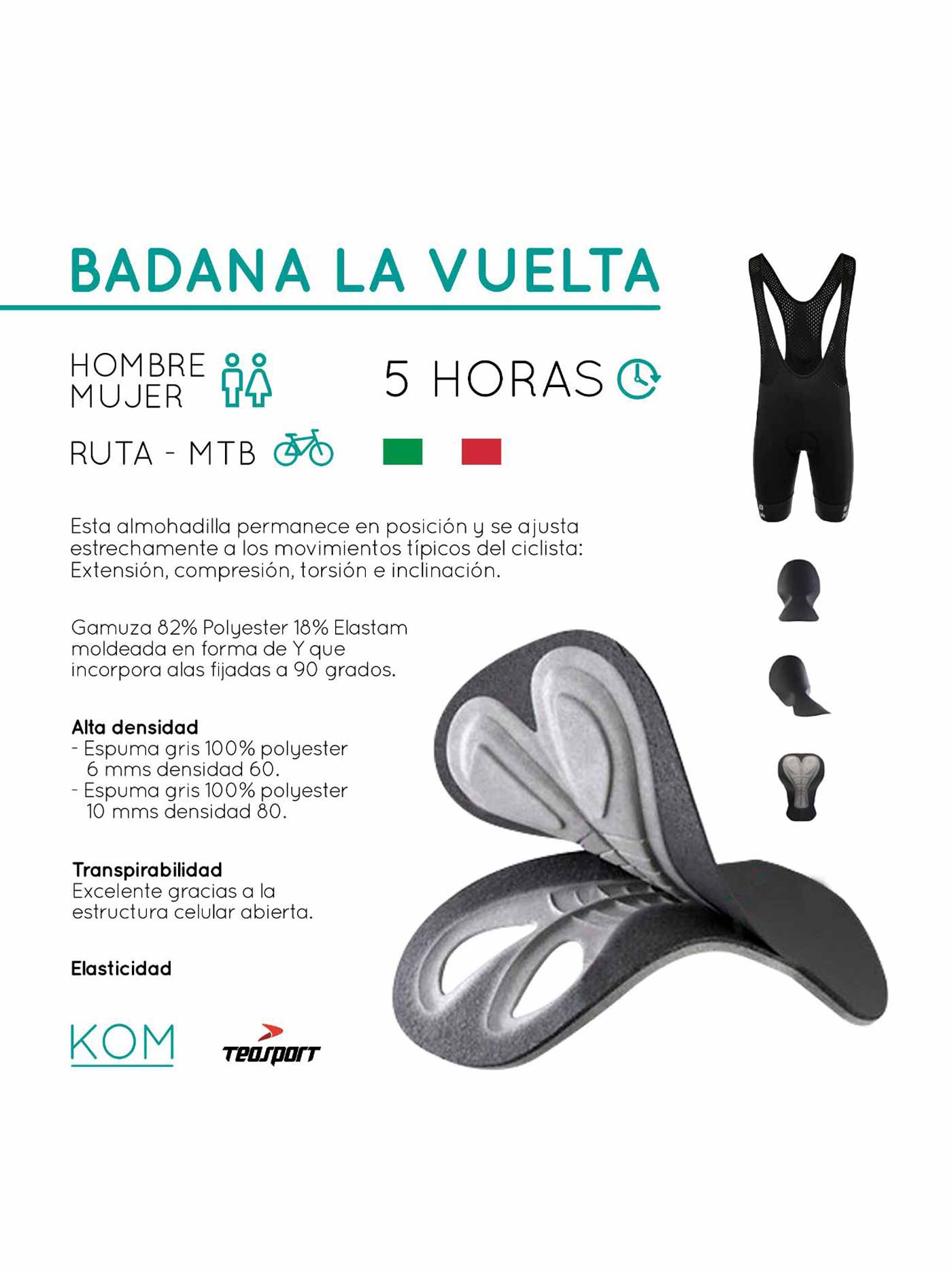 Lycra badana de ciclismo La vuelta hombre