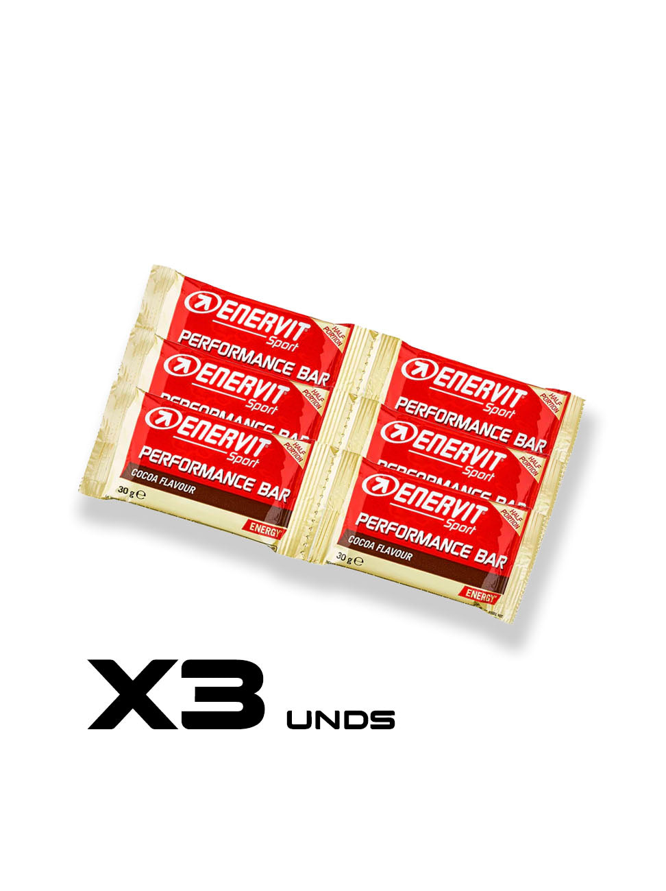 BARRA ENERVIT 60GR (2UND*30 GR) X3