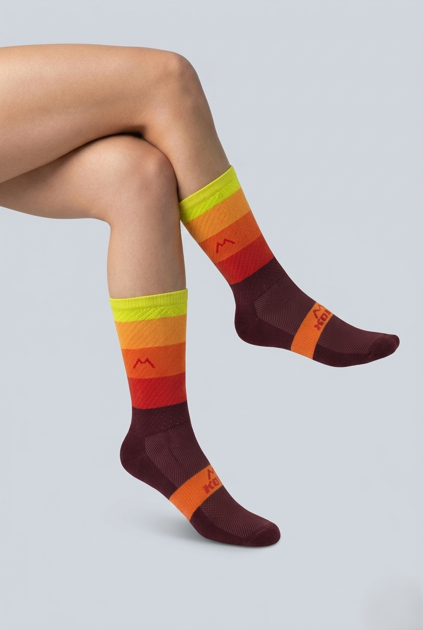 Medias Color Rush | Tejido Fantasy PRO, ciclismo y running