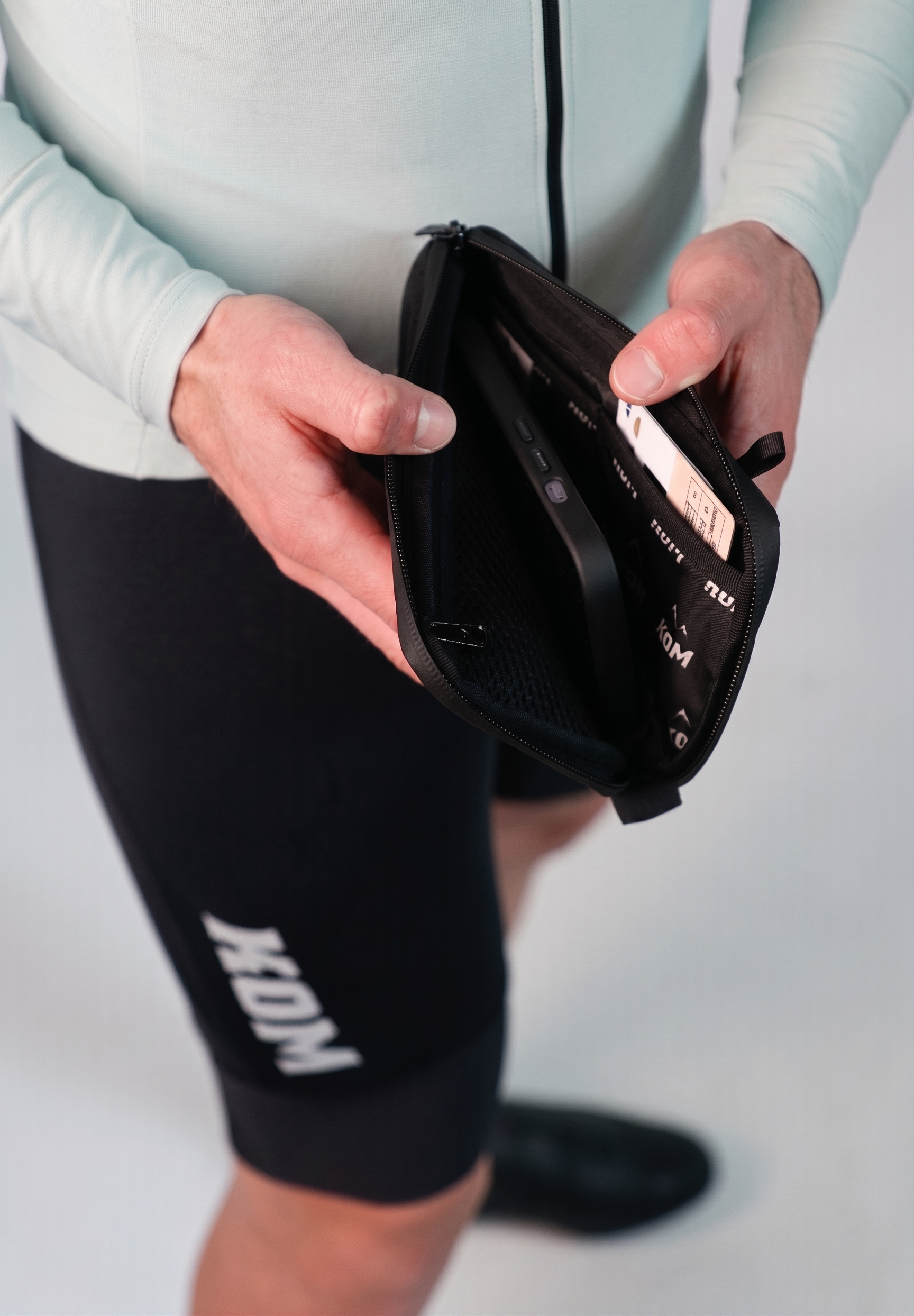 Billetera ciclismo, running de lona semi impermeable