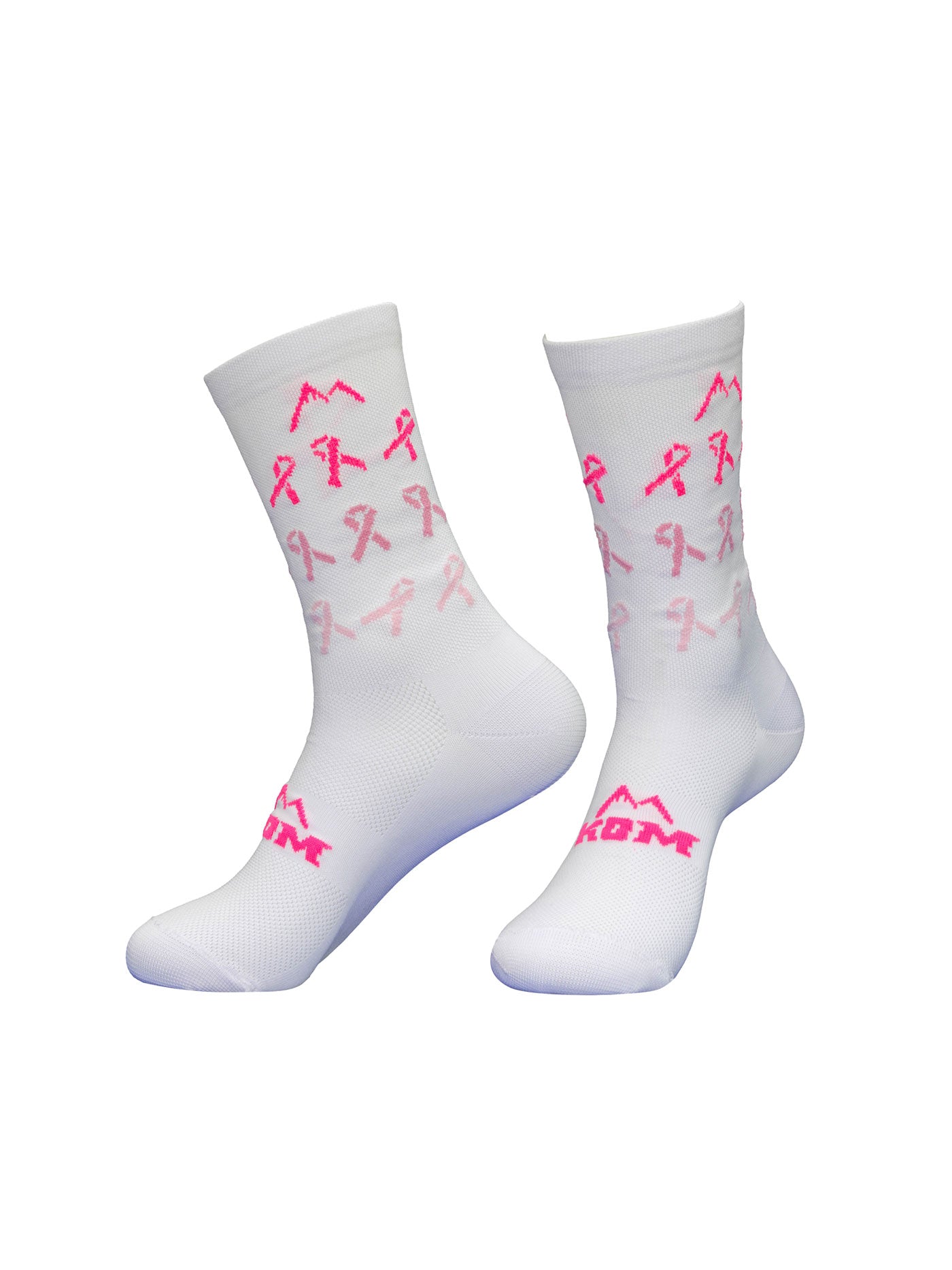 Medias #KomAlRosa ciclismo, running