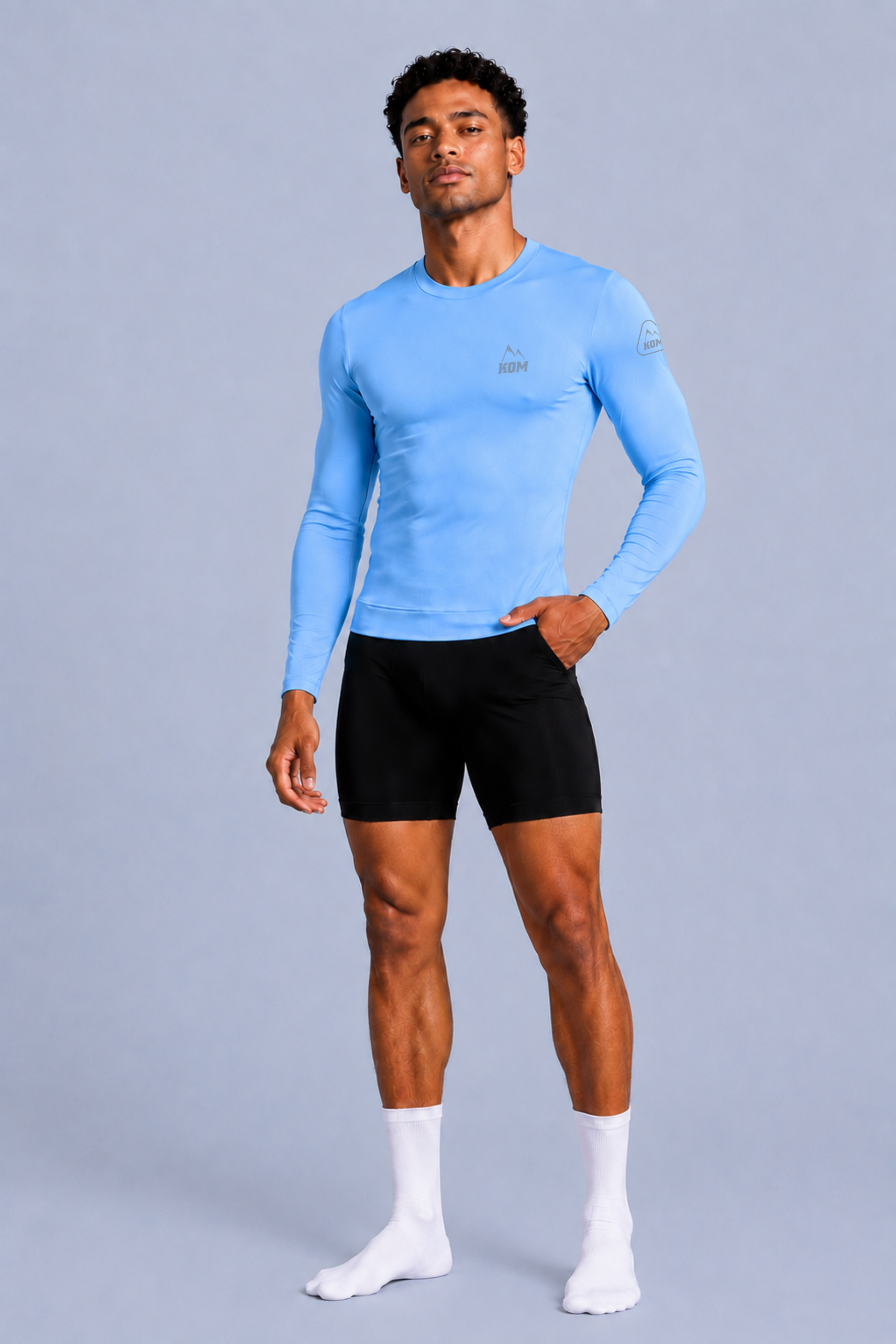 Jersey Manga Larga Sin Cremallera Hombre - Ciclismo