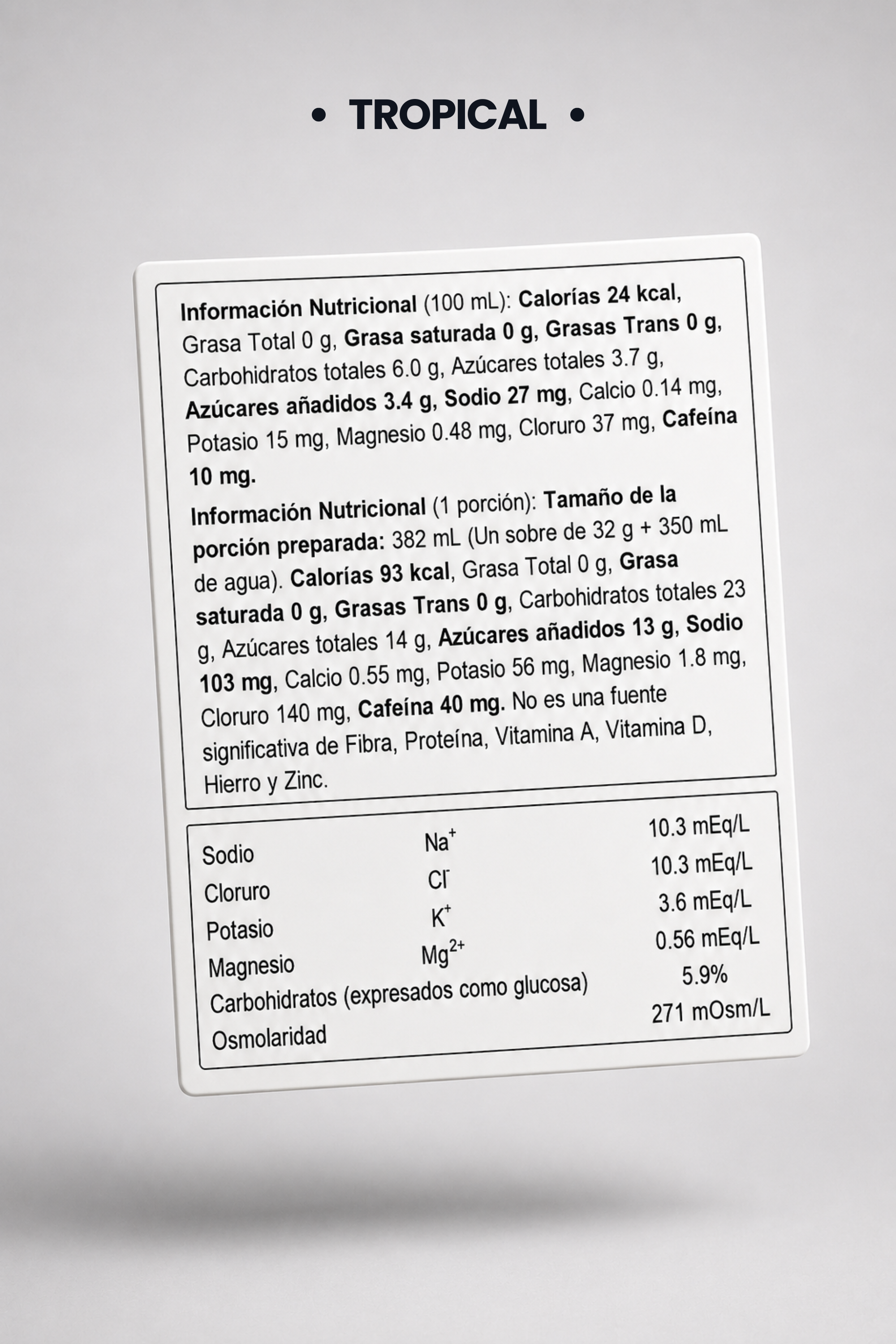 Gel Energético KOM | 23 g de Carbohidratos