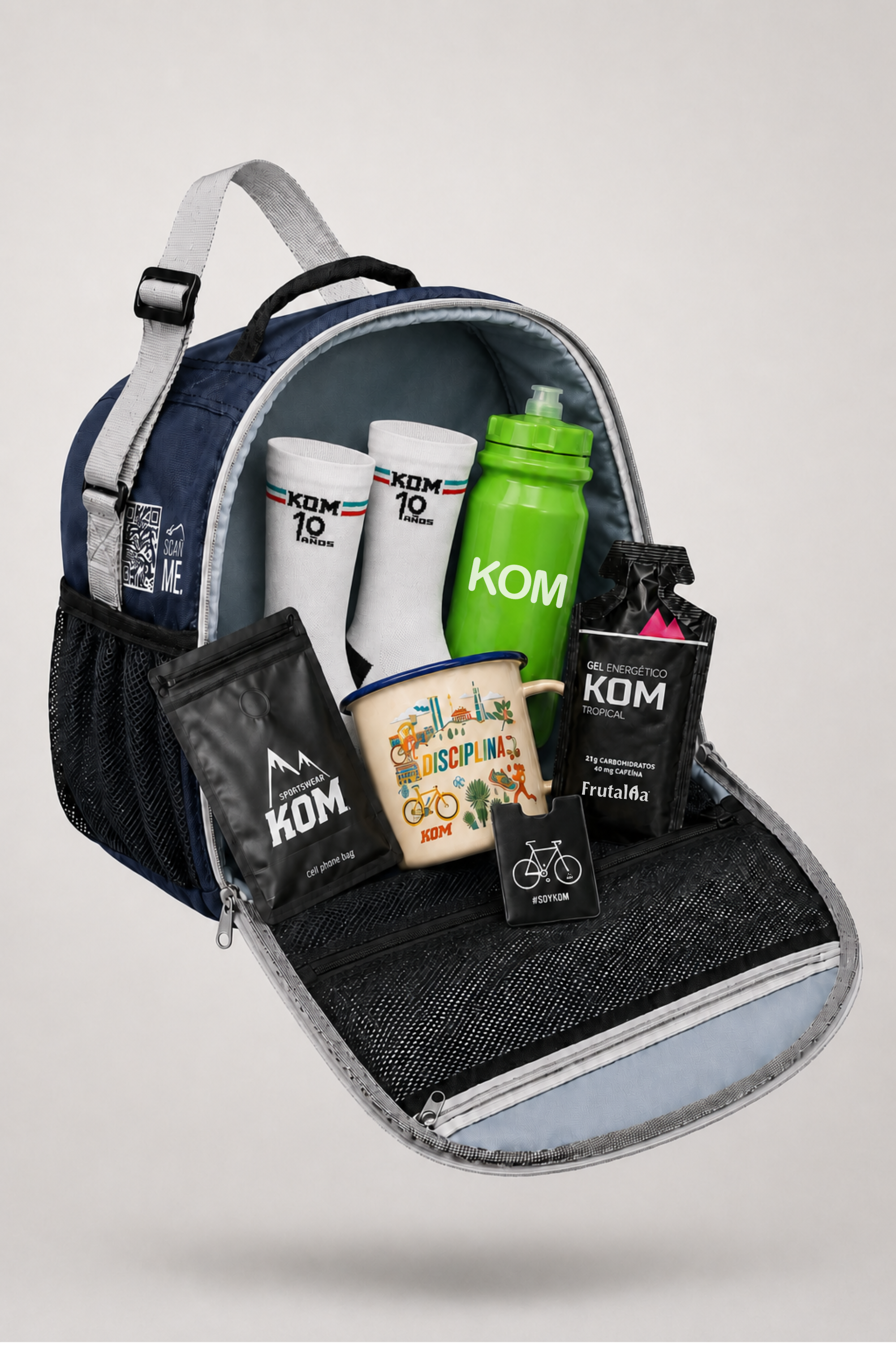 Kit Conmemorativo 10 Años KOM para Ciclistas y runners