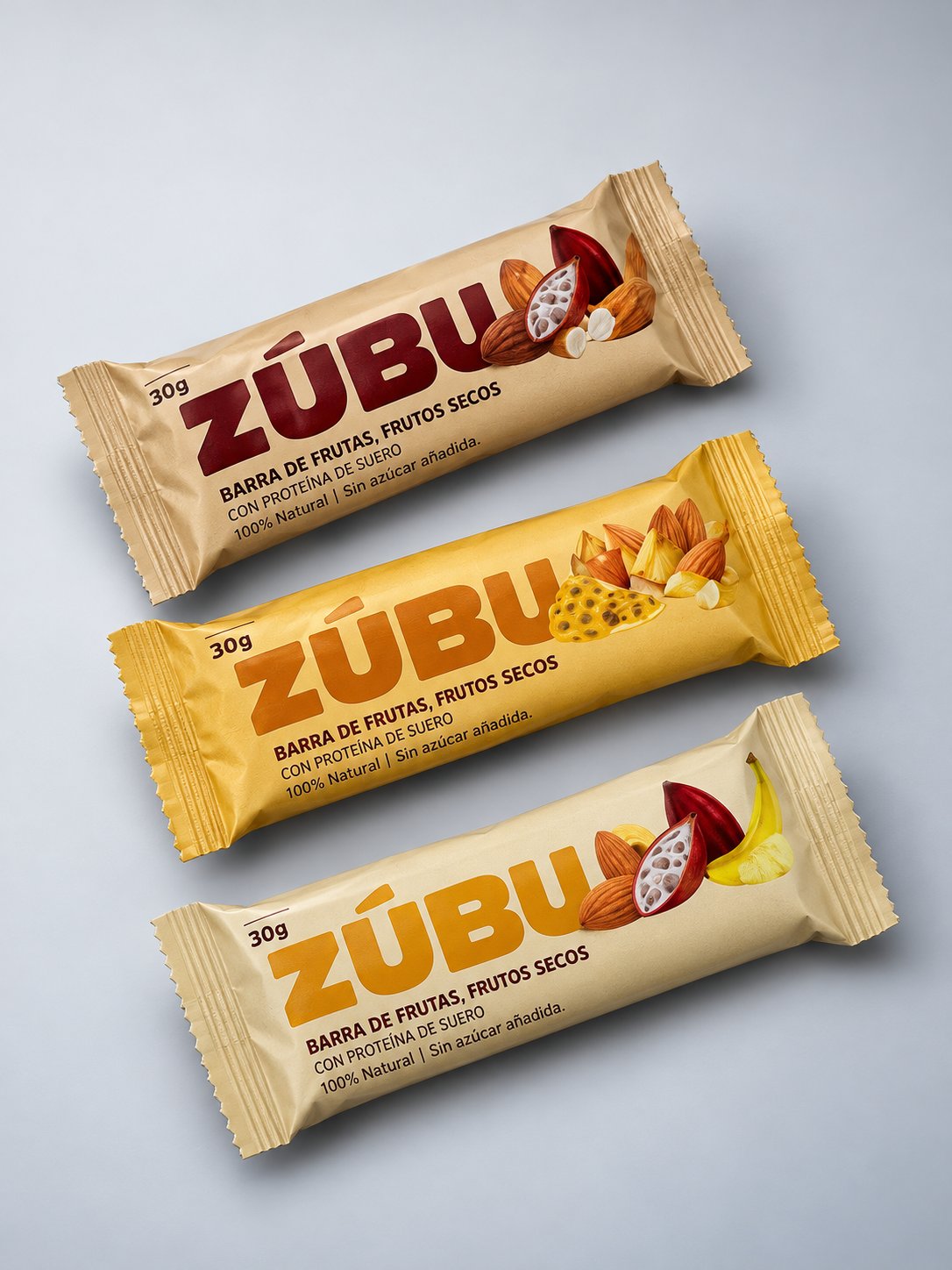 ZUBU barra de frutas, frutos secos 30 gr - X3 und