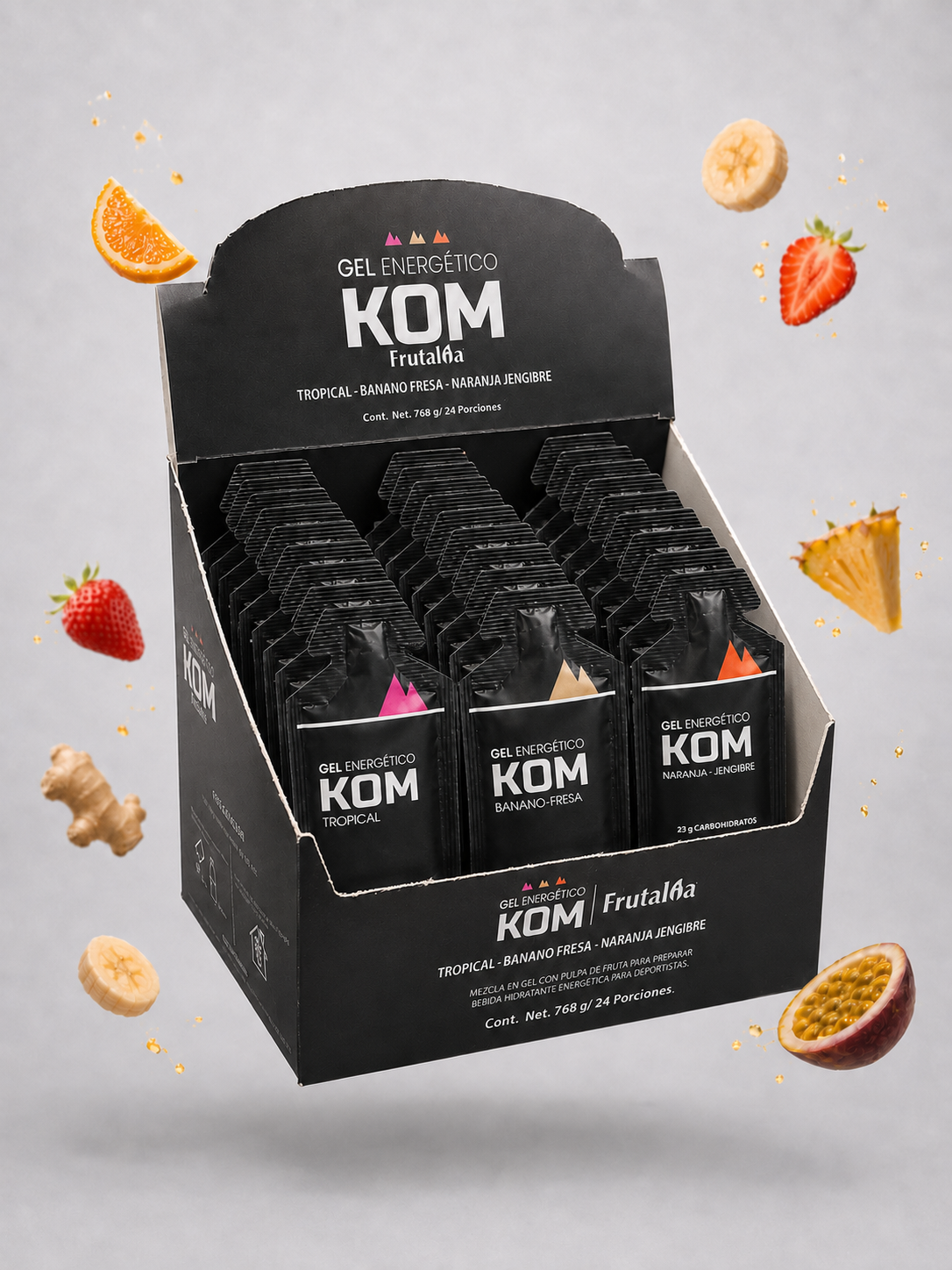Gel Energético KOM 23 g de Carbohidratos | Caja x24