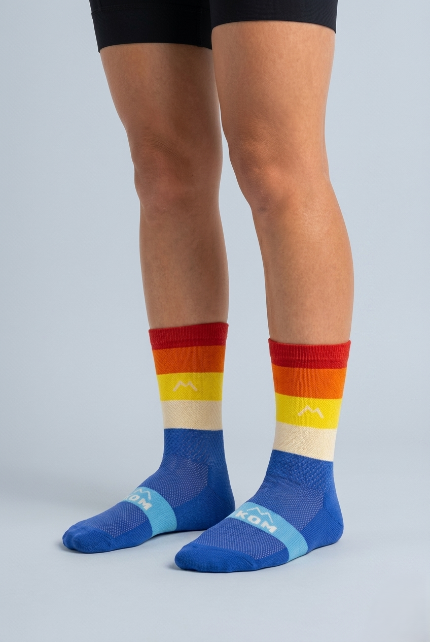 Medias Color Rush | Tejido Fantasy PRO, ciclismo y running