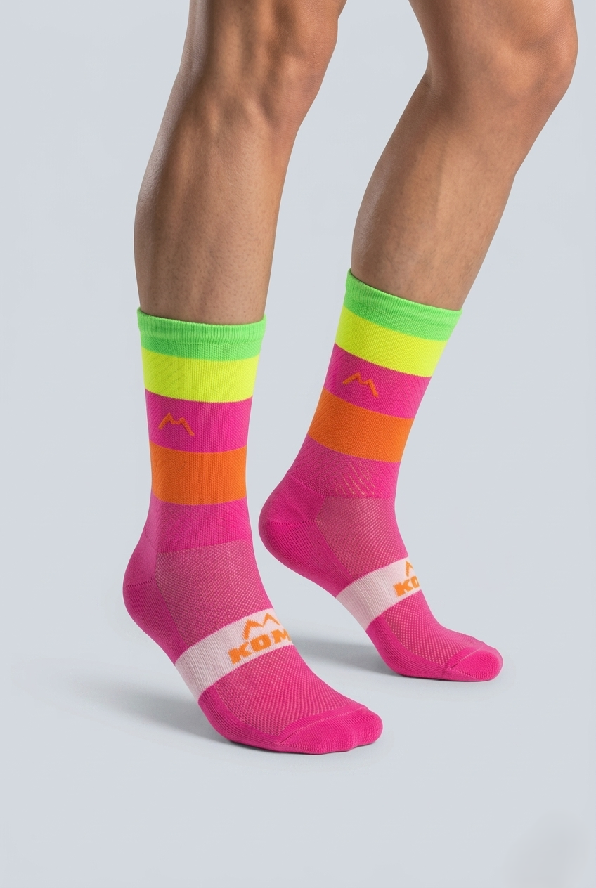 Medias Color Rush | Tejido Fantasy PRO, ciclismo y running