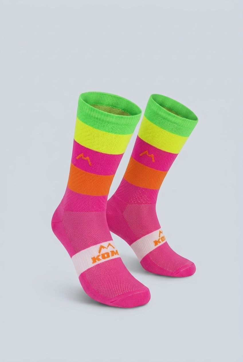 Medias Color Rush | Tejido Fantasy PRO, ciclismo y running
