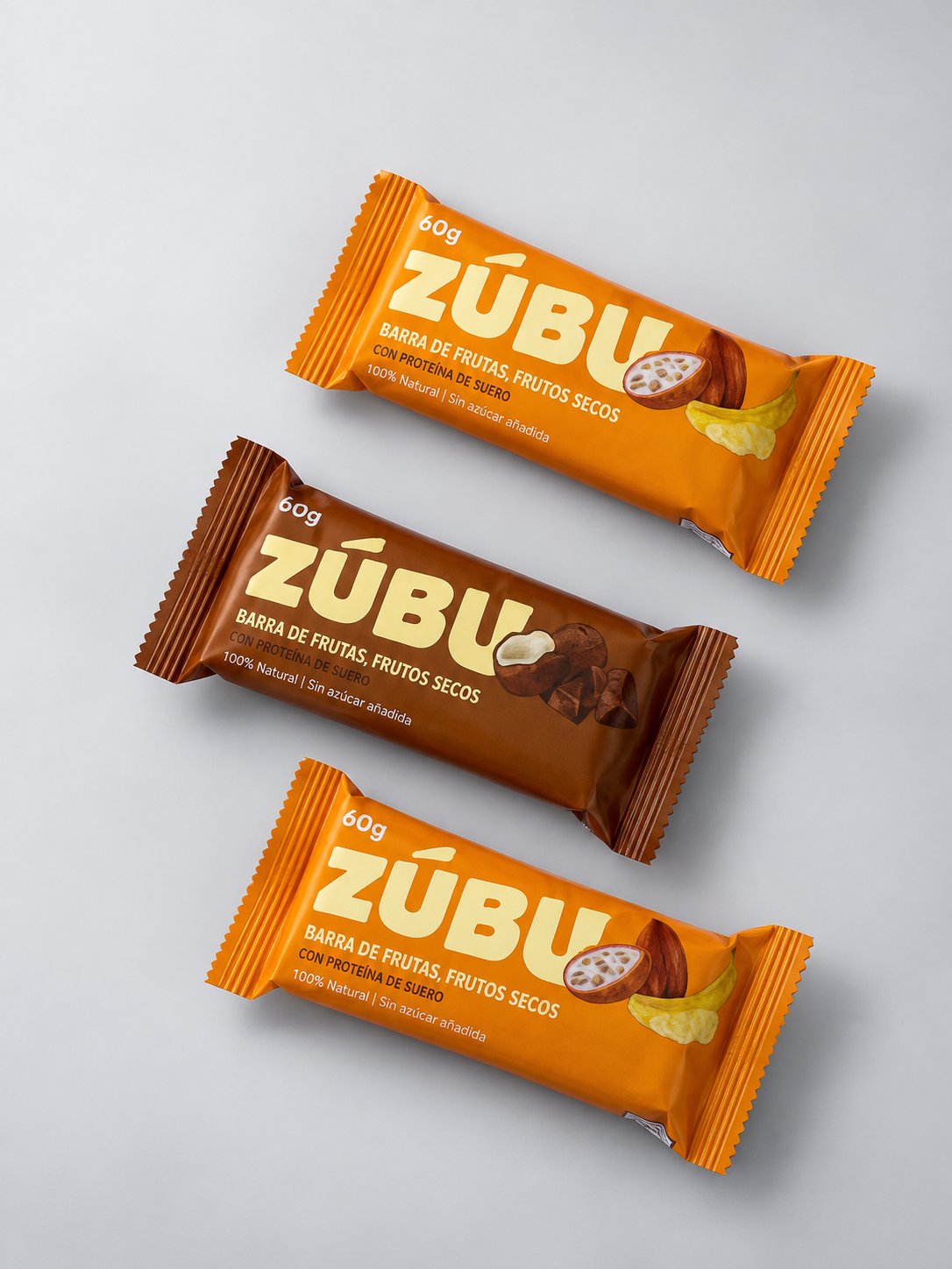 ZUBU barra de frutas, frutos secos 60 gr - X3 und