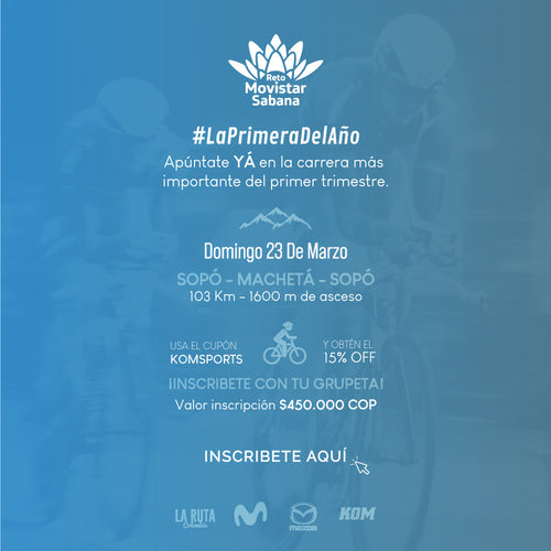Inscripción RETO MOVISTAR SABANA 2025